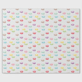 デザート用マカカラフルロン類の贈答品包装紙 ラッピングペーパー (フラット)