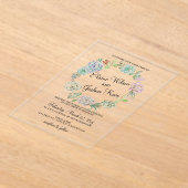 デザート素朴スクキュラントリース結婚式招待状 アクリル招待状 (レイダウン)