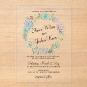 デザート素朴スクキュラントリース結婚式招待状 アクリル招待状 (正面)