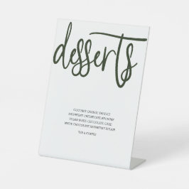 デザート結婚メニューの人工芝 台座サイン