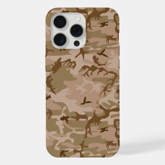 デザート迷彩柄 ミリタリー柄 アーミー iPhoneケース (裏面)