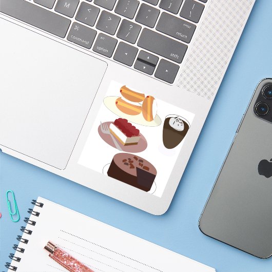 デザート01 シール (ノートパソコンとiPhone)