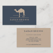 デザート アニマル ロゴ ネイビー キャメル 名刺 (正面/裏面)