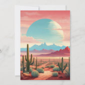 デザート カクタス スクッレンツ ブライダルシャワー 招待状 (裏面)