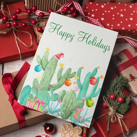 デザート カクタス 南西部 ホリデー シーズン シーズンポストカード