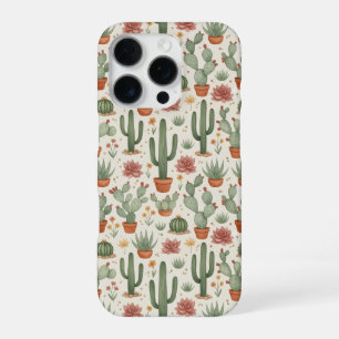 デザート カクティ サキュレント シームレス パターン iPhone 16 PROケース