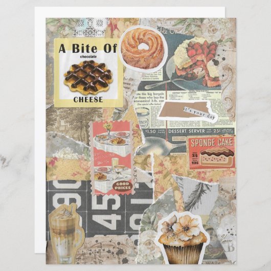 デザート&コーヒーヴィンテージエフェメラデクページ (正面/裏面)