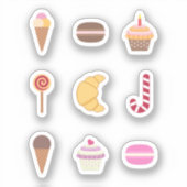 デザート&スイートトリートシールのセット シール (正面)