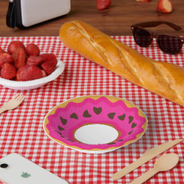 デザート,ドーナツ,グレーズとチョコがトッピングされたドーナツ,モダン ペーパーボウル