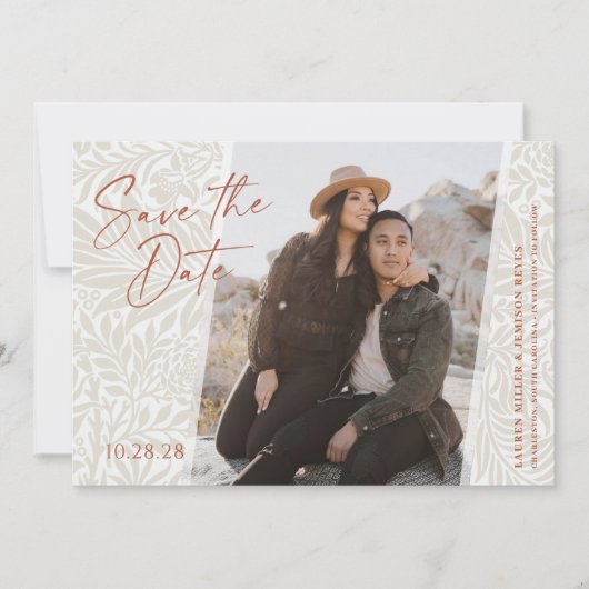 デザート フローラル セーブザデート (正面)