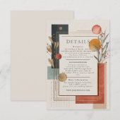 デザート モダン テラコッタ ジオメトリック エンクロージャーカード (正面/裏面)