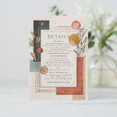 デザート モダン テラコッタ ジオメトリック エンクロージャーカード (スタンド正面)