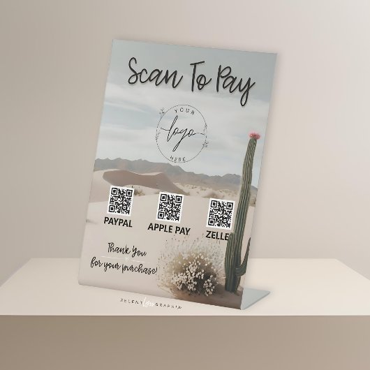 デザート | 保保 | 美学 | QRコード | 支払い記号 台座サイン