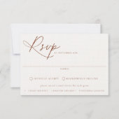 デザートSienna食事の選択ウェディングRSVPカード 出欠カード (正面)