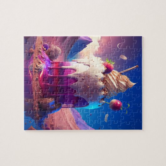 デザートxデザート – おいしいケーキファンタジーアート ジグソーパズル (横)