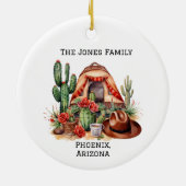 デザーパーソナライズされたト/南西キャンプ セラミックオーナメント (裏面)