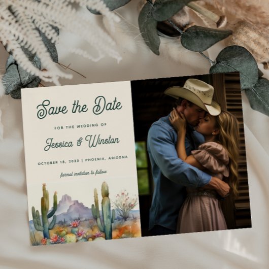 デザーモダントのサボテンの写真日付を保存 ポストカード