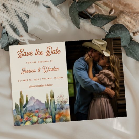 デザーモダントのサボテンの写真日付を保存 ポストカード