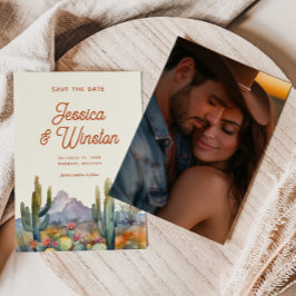 デザーモダントのサボテンの写真日付を保存 招待状