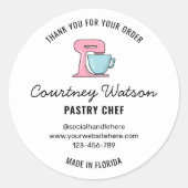 デザーモダントベーカリーご注文ラベル ラウンドシール (正面)