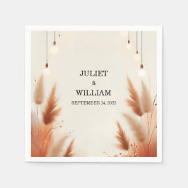 デザー素朴トボホ秋グラデーションブラウン結婚ズ スタンダードカクテルナプキン