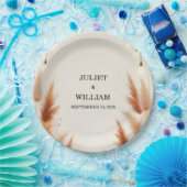 デザー素朴トボホ秋グラデーションブラウン結婚ズ ペーパープレート (パーティー)