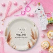 デザー素朴トボホ秋グラデーションブラウン結婚ズ ペーパープレート (パーティー)