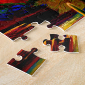 デザー絵を描トバイサンセットジグソーパズル ジグソーパズル (側面)