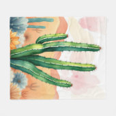 デザー絵を描ト開花 フリースブランケット (正面(横))