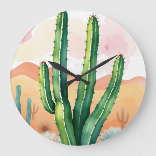 デザー絵を描ト開花 ラージ壁時計 (正面)