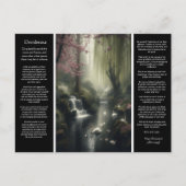 デシデラタの滝：さくらんぼの花と白鳥 ポストカード (正面)