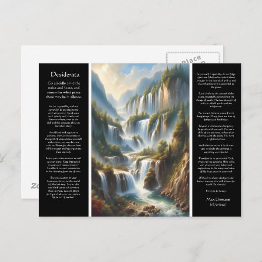 デシデラタの聖なる知恵の水 ポストカード (正面/裏面)