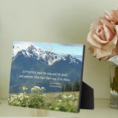 デシデラタの詩の山と牧草地の風景 フォトプラーク