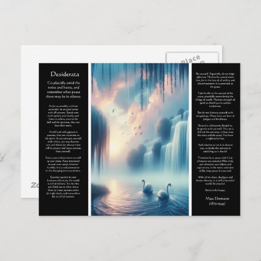 デシデラタウォーターフォールズパステルスティルネス ポストカード (正面/裏面)