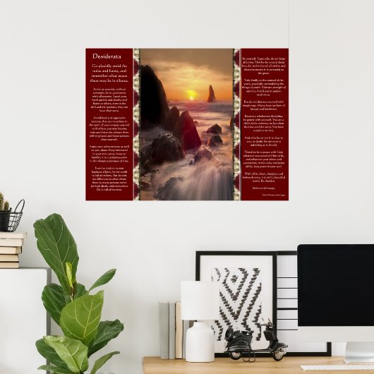 デシデラタオレンジ海ポスター ポスター (ホームオフィス)