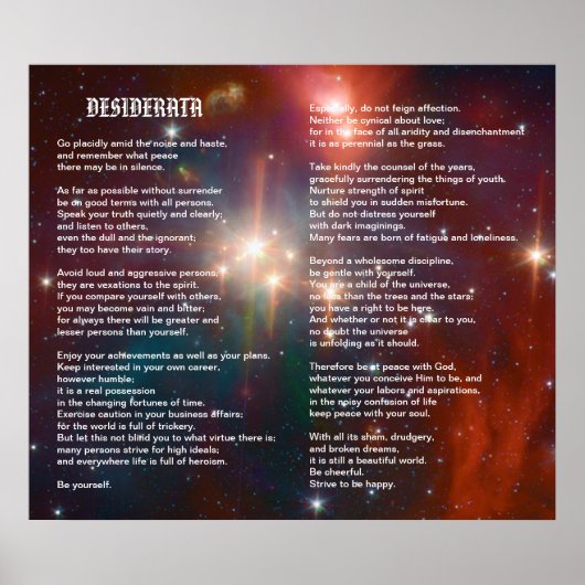 デシデラタオンコロネット銀河系 ポスター (正面)