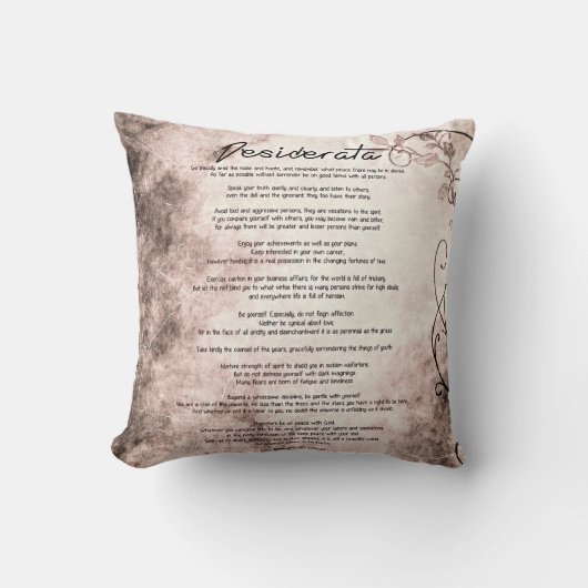 デシデラタオンヴィンテージフローラフェイクパーチメント クッション (正面)