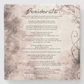 デシデラタオンヴィンテージフローラフェイクパーチメント ストーンコースター (正面)