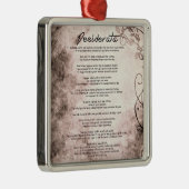 デシデラタオンヴィンテージフローラフェイクパーチメント メタルオーナメント (右)