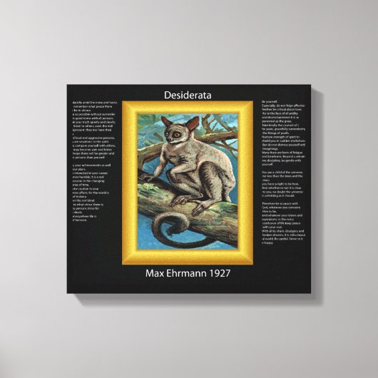 デシデラタガラゴ2 キャンバスプリント (正面)