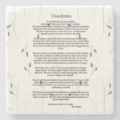 デシデラタグリーンファーンリーフ ストーンコースター (正面)