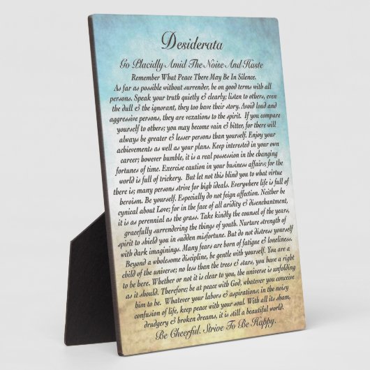 デシデラタソーブオンウォーター色海ビーチ フォトプラーク (側面)