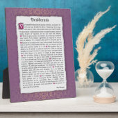 デシデラタチョーセデシレズポエム フォトプラーク (側面)