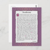 デシデラタチョーセデシレズポエム ポストカード (正面/裏面)