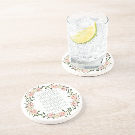 デシデラタピンクローズリース コースター (側面)