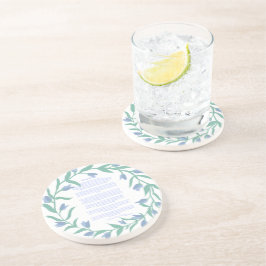 デシデラタブルーフローラリース コースター