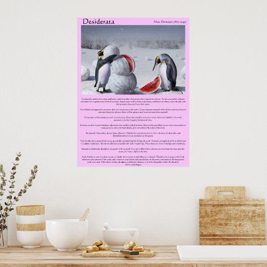デシデラタペンギンズスノースイカのポスター ポスター (キッチン)