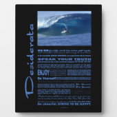 デシデラタポエムサーフィンイン・ハワイ フォトプラーク (正面)