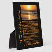 デシデラタポエムビューティフルイエローサンセット フォトプラーク (側面)