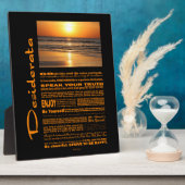 デシデラタポエムビューティフルイエローサンセット フォトプラーク (側面)